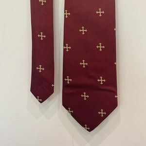 Ben Silver Maroon Tie